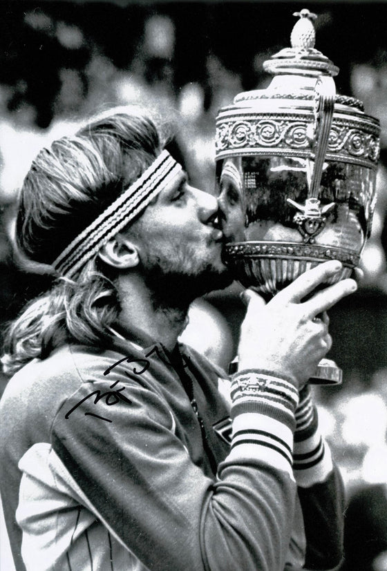Bjorn Borg Signed 12X8 Photo Wimbledon Champion GENUINE AUTOGRAPH AFTAL COA (I)