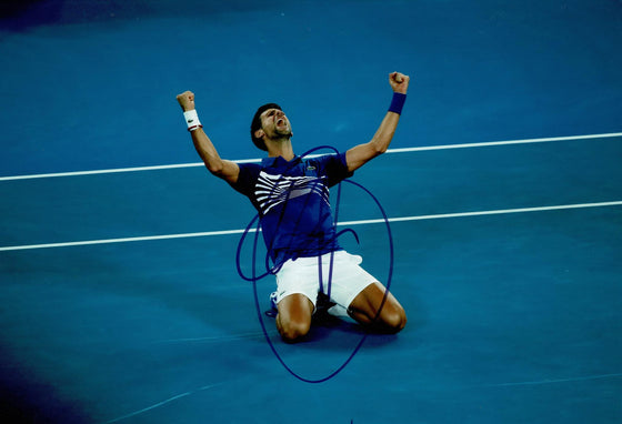 Novak Djokovic Signed 12X8 PHOTO Genuine Signature Tennis Legend AFTAL COA (I)