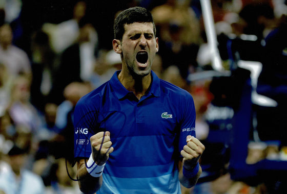 Novak Djokovic Signed 12X8 PHOTO Genuine Signature Tennis Legend AFTAL COA (L)