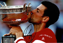 Novak Djokovic Signed 12X8 PHOTO Genuine Signature Tennis Legend AFTAL COA (N)