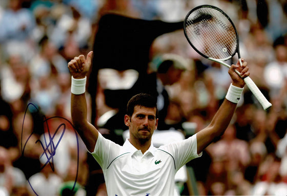 Novak Djokovic Signed 12X8 PHOTO Genuine Signature Tennis Legend AFTAL COA (O)