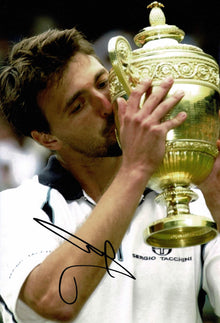  Goran Ivanisevic Signed 12X8 PHOTO Genuine Signature Tennis Legend AFTAL COA (J)