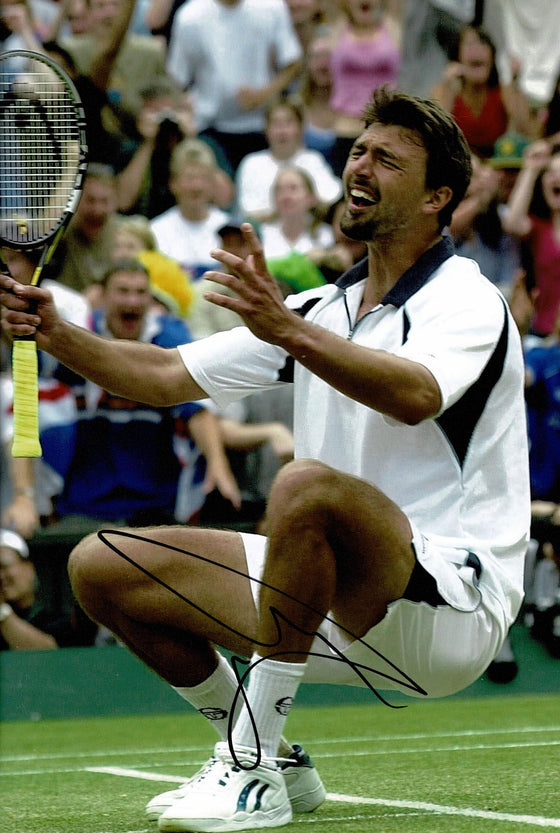 Goran Ivanisevic Signed 12X8 PHOTO Genuine Signature Tennis Legend AFTAL COA (K)