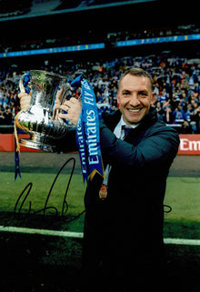 Brendan Rodgers Signed 12X8 Photo Leicester City F.C. AFTAL COA (1478)