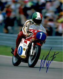  Giacomo Agostini Signed 10X8 Photo World Champion Grand Prix AFTAL COA (3503)