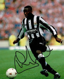  Andy Cole Signed 10X8 Photo Newcastle United F.C. AFTAL COA (1289)