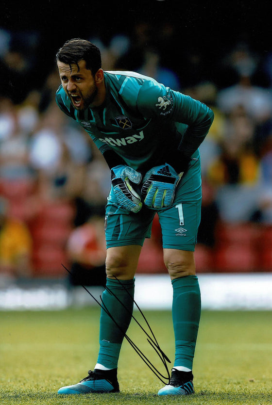 Lukasz Fabianski SIGNED 12X8 Photo West Ham United Genuine AFTAL COA (1607)