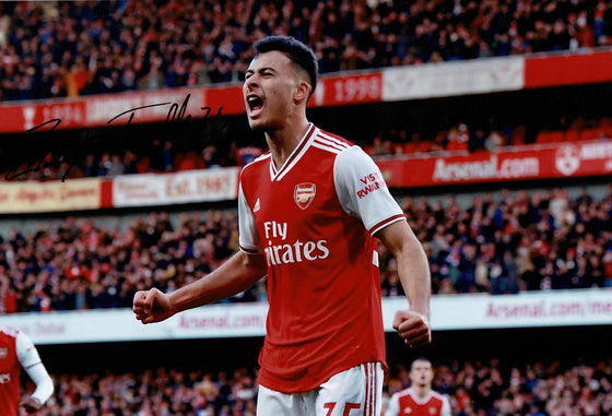 Gabriel Martinelli Signed 12X8 Photo Arsenal FC Genuine Signature AFTAL COA 1614