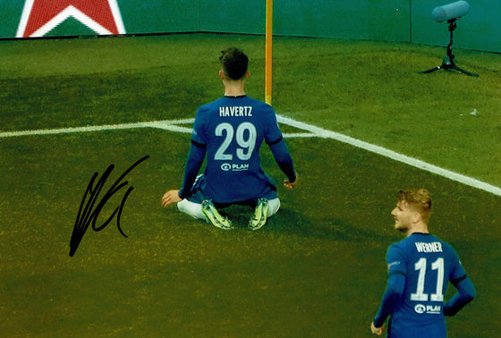 Kai Havertz Signed 12X8 Photo Chelsea F.C. Genuine Signature AFTAL COA (1736)