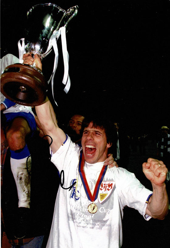 Gianfranco Zola Signed 12X8 Photo Chelsea FC Genuine Signature AFTAL COA (1749)