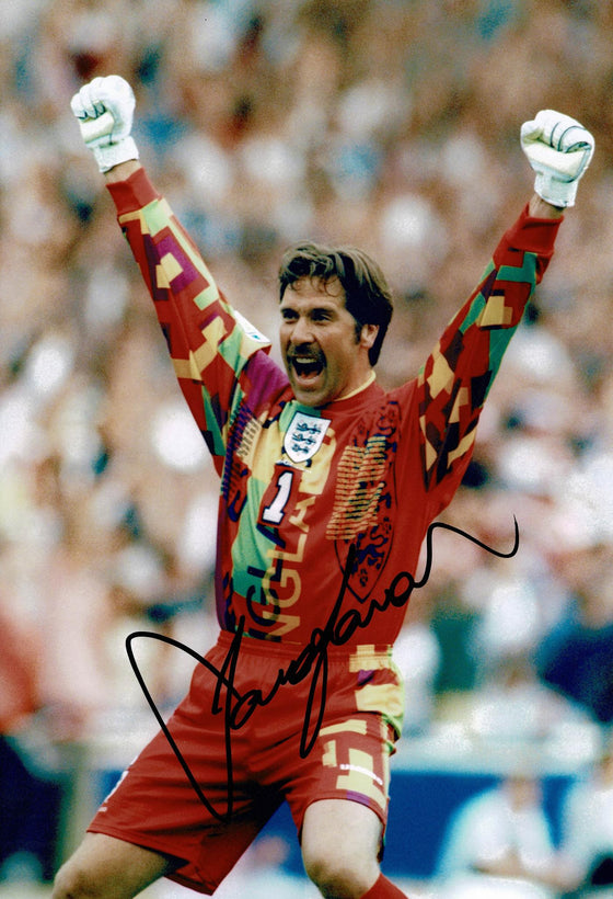 DAVID SEAMAN Signed 12X8 Photo ENGLAND EURO 96 AFTAL COA (9057)