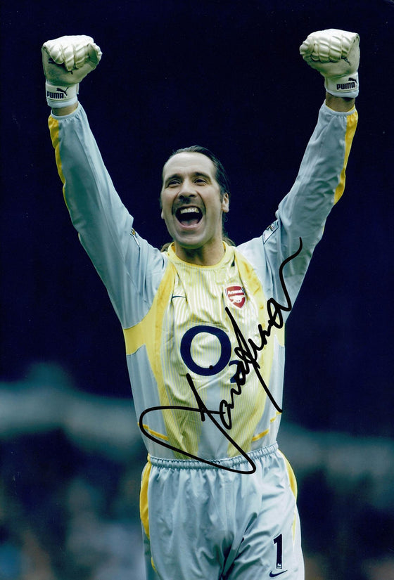 DAVID SEAMAN Signed 12X8 Photo Arsenal F.C. AFTAL COA (9102)