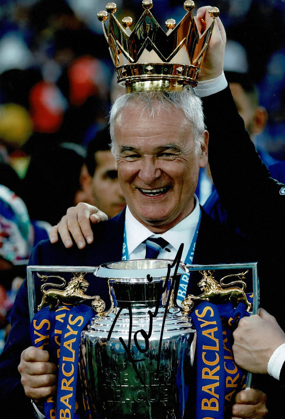 Claudio Ranieri Signed 12X8 Photo Leicester City F.C. Genuine COA AFTAL (1449)