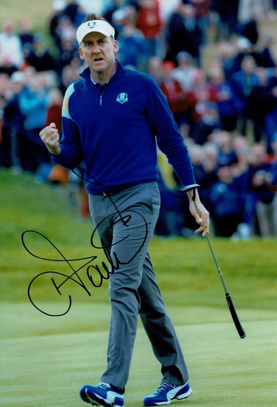 Ian Poulter Signed 12X8 Photo Mr Ryder Cup Genuine Autograph AFTAL COA (3111)