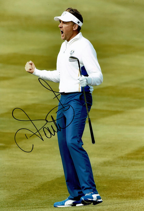 Ian Poulter Signed 12X8 Photo Mr Ryder Cup Genuine Autograph AFTAL COA (3102)