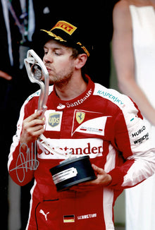  Sebastian Vettel Signed 12X8 Photo Genuine AUTOGRAPH Formula One Legend (3579)