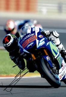  Jorge Lorenzo Signed 12X8 Photo Yamaha Moto GP AFTAL COA (3597)