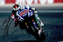  Jorge Lorenzo Signed 12X8 Photo Yamaha Moto GP AFTAL COA (3609)