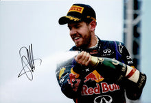  Sebastian Vettel Signed 12X8 Photo Genuine AUTOGRAPH Red Bull Legend (3623)