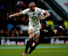  Mike Brown Signed 10X8 Photo England Rugby AFTAL COA (2314)