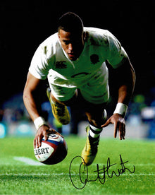  Anthony Watson Signed 10X8 Photo England Rugby Grand Slam Winner AFTAL COA (2320