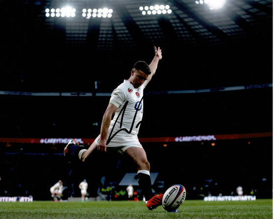 George Ford Signed 10X8 Photo England Rugby & Sale Sharks AFTAL COA (2324)