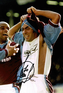  Paolo Di Canio SIGNED 12X8 Photo West Ham United PRIVATE SIGNING AFTAL COA (1812