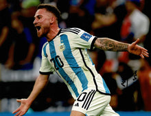  Alexis Mac Allister Signed 10X8 Photo Argentina World Cup Winner AFTAL COA (1300