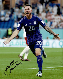  Alexis Mac Allister Signed 10X8 Photo Argentina World Cup Winner AFTAL COA (1307