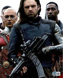  Sebastian Stan SIGNED 10X8 Foto Captain America Winter Soldier Beckett COA (7225