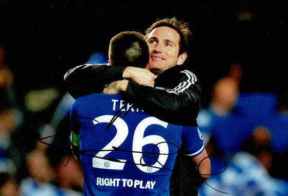 Frank Lampard & John Terry Signed 12X8 Photo Chelsea F.C. AFTAL COA (1620)