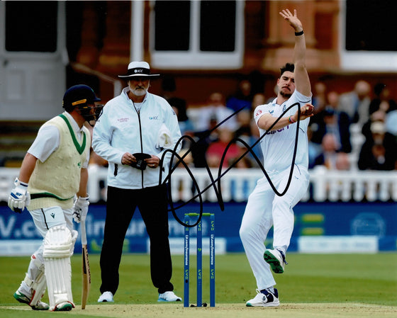 Josh Tongue Signed 10X8 Photo England CRICKET Ashes AFTAL COA (2508)