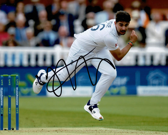 Josh Tongue Signed 10X8 Photo England CRICKET Ashes AFTAL COA (2530)