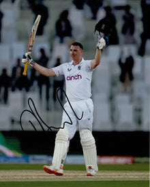  Harry Brook Signed 10X8 Photo England CRICKET Ashes AFTAL COA (2535)