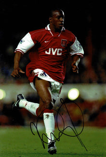  Ian Wright Signed 12X8 Photo Arsenal F.C. Genuine Signature AFTAL COA (1837)