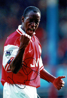  Ian Wright Signed 12X8 Photo Arsenal F.C. Genuine Signature AFTAL COA (1840)