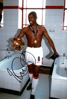  Ian Wright Signed 12X8 Photo Arsenal F.C. Genuine Signature AFTAL COA (1848)