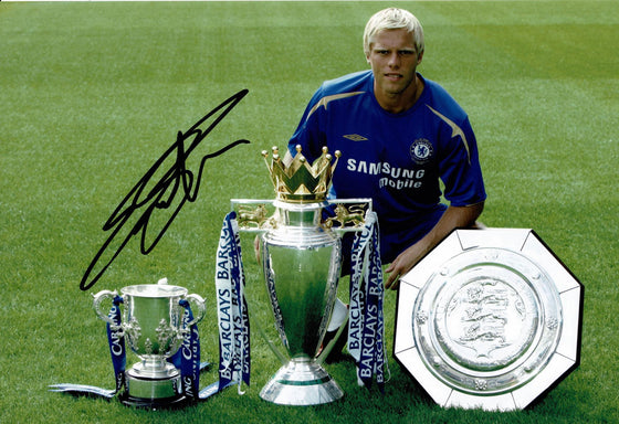 Eidur Gudjohnsen Signed 12X8 Photo Chelsea Genuine Autograph AFTAL COA (1430)