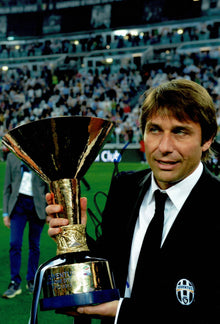  Antonio Conte Signed 12X8 Photo Juventus FC AFTAL COA (1448)