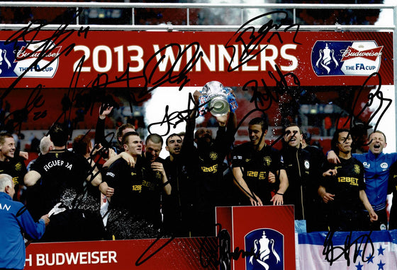 Wigan Athletic SIGNED 12X8 Photo FA Cup Final Signed By 13 AFTAL COA (1479)
