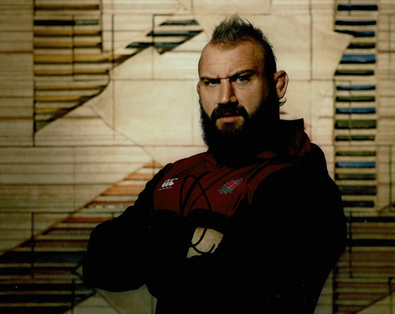 Joe Marler Signed 10X8 Photo Harlequins & ENGLAND RUGBY AFTAL COA (2343)