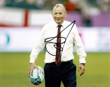  Eddie Jones Signed 10X8 Photo England RUGBY Coach AFTAL COA (2362)