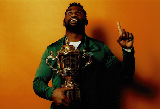 Siya Kolisi Signed 12X8 Photo South Africa Springboks 2019 RWC AFTAL COA (2102)