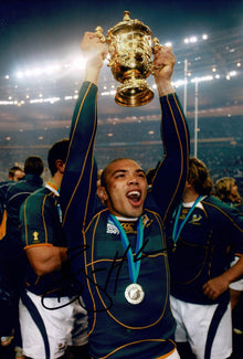  Bryan Habana Signed 12X8 Photo South Africa Rugby SPRINGBOKS AFTAL COA (2184)