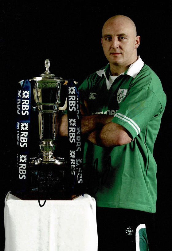 Keith Wood Signed 12X8 Photo Lions Munster & Ireland Rugby AFTAL COA (2234)