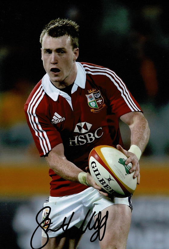 Stuart Hogg Signed 12X8 Photo SCOTLAND & LIONS RUGBY AFTAL COA (2245)