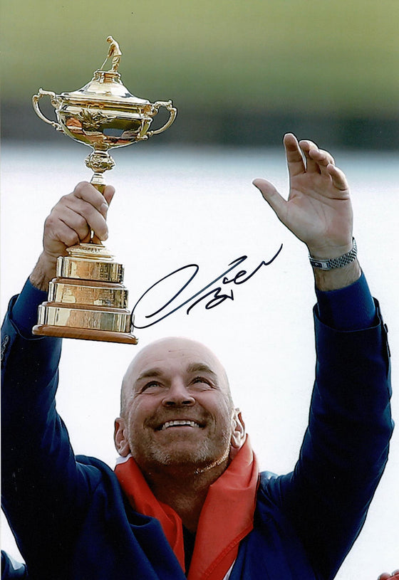 Thomas Bjorn Signed 12X8 Photo 2018 RYDER CUP Captain AFTAL COA (3101