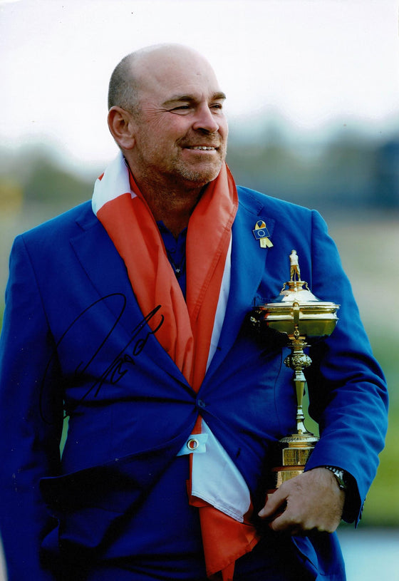 Thomas Bjorn Signed 12X8 Photo 2018 RYDER CUP Captain AFTAL COA (3170