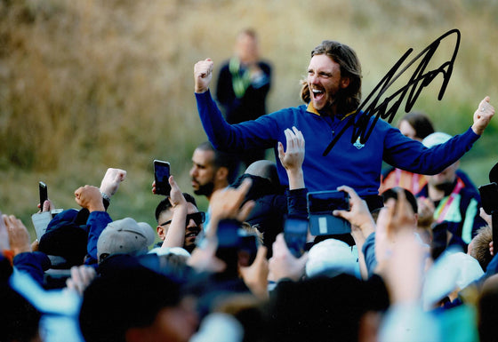 Tommy Fleetwood Signed 12X8 PHOTO Ryder Cup 2018 AFTAL COA (3145)