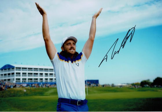 Tommy Fleetwood Signed 12X8 PHOTO Ryder Cup 2018 AFTAL COA (3138)